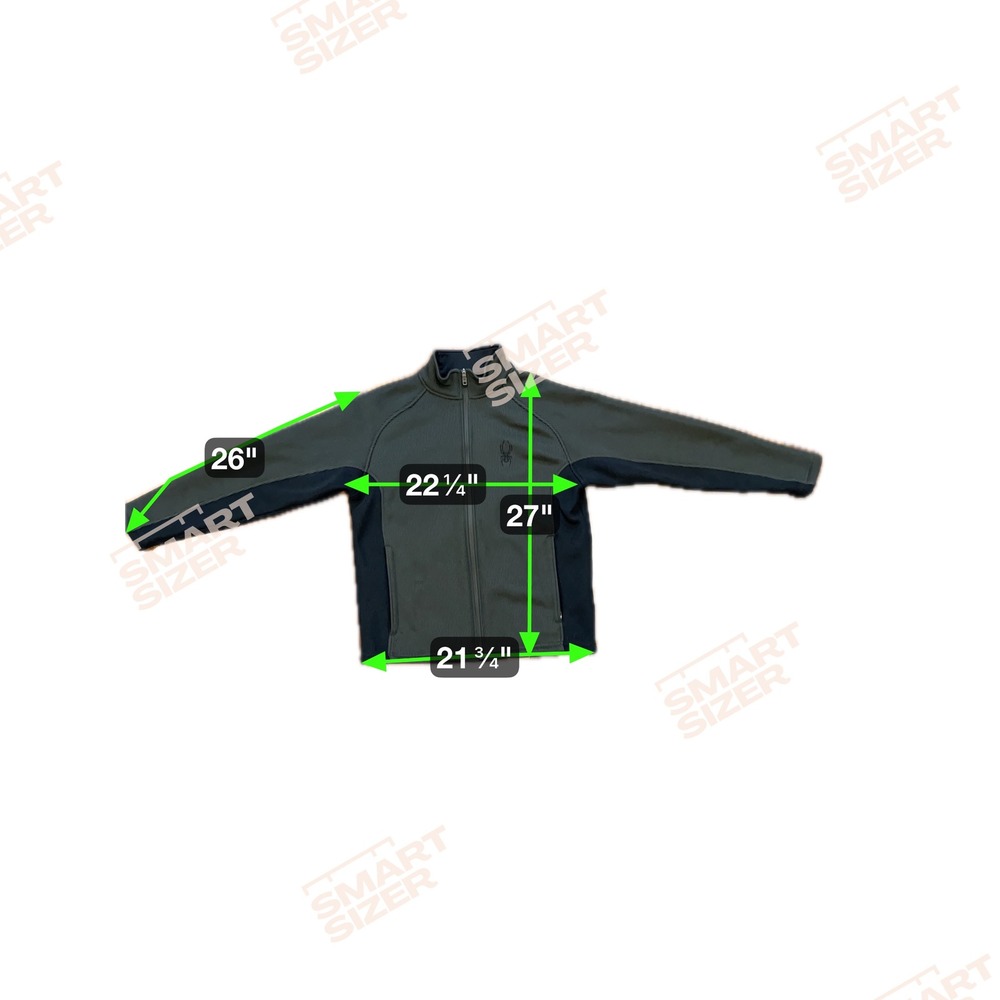 Spyder Men's Full Zip Fleece Jacket L/G Green Black Ribbed Mock Neck Logo